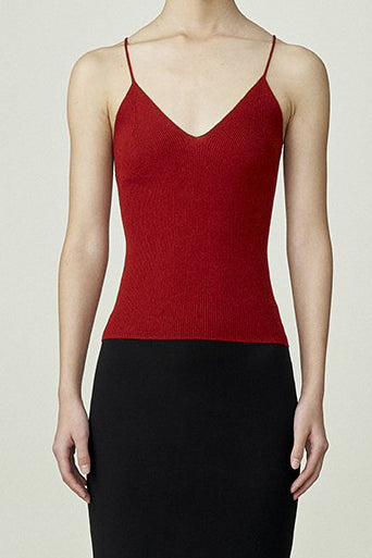 SWAYING/KNIT V-neck knitted camisole SW24RE1T01 red